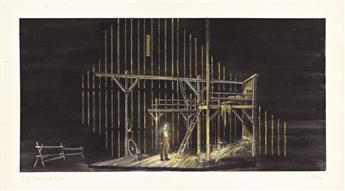 ROBERT OHEARN (1921-2016) Pair of scenic designs for Of Mice and Men, the opera.